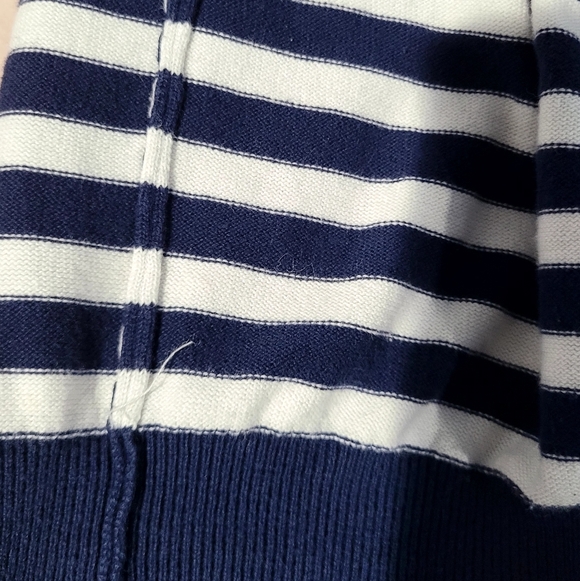 Comme des Garçons PLAY Striped V-Neck Cardigan Heart Logo Size L - Picture 6 of 8